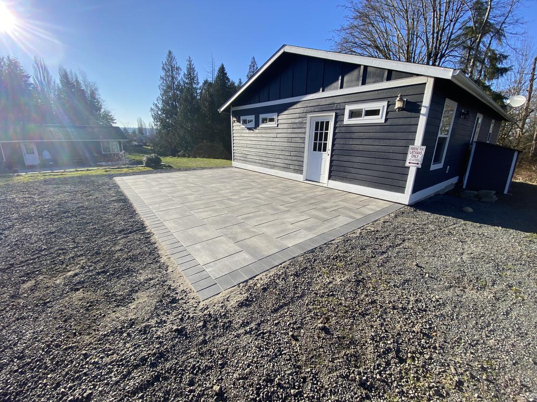 Paver patio and walkway installation by AMH Construction
