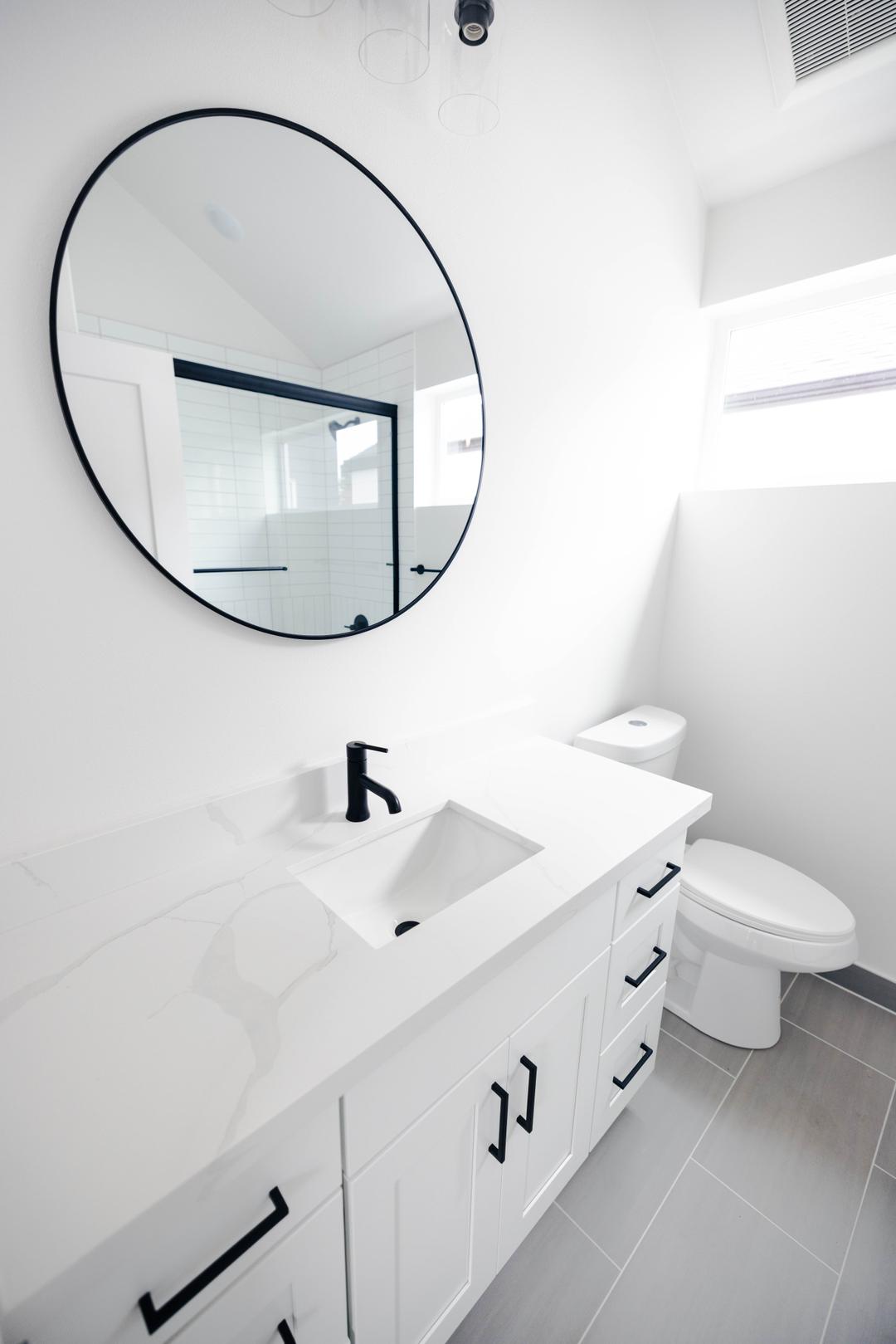 Bathroom remodel demolition and prep by AMH Construction